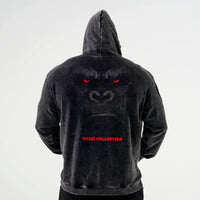 Hoodie acid wash Redemption pull Black