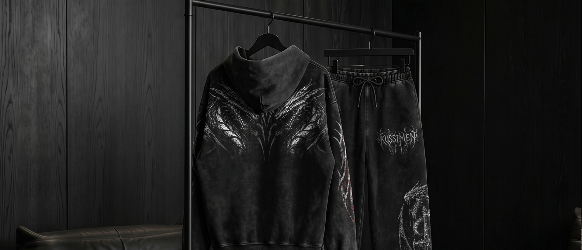 Polerones boxy fit - Jogger oversize Dark throne