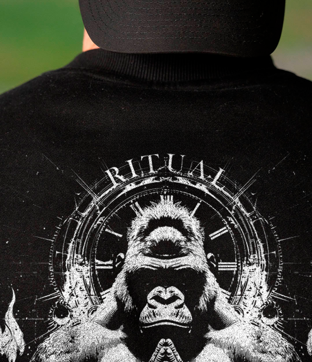 #3 poleron cuello redondo ritual - Black