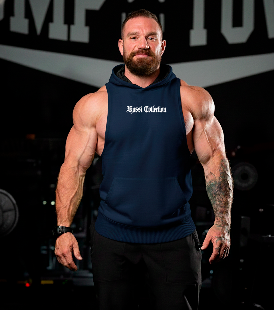 #4 sleeveless hoodie Sacrifice - Navy