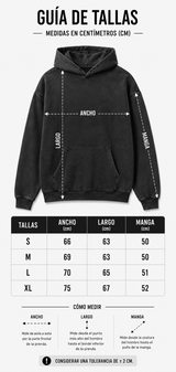 Hoodie Boxy Acid Wash Sukuna Black / Jujutsu Kaisen