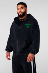 Hoodie Essential Acid Wash Zoro Black - Edición Especial