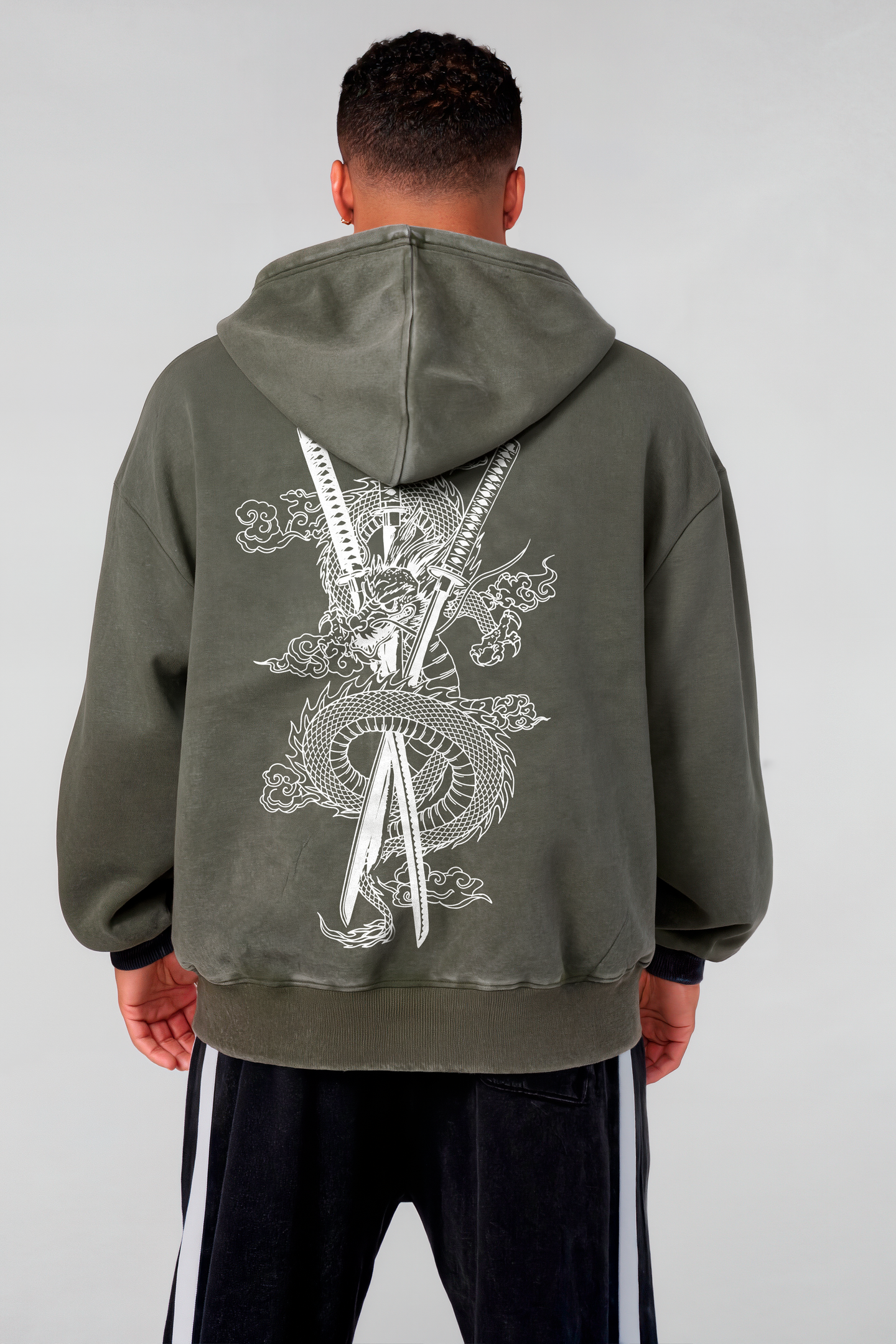 Hoodie Essential Acid Wash Zoro Green  - Edición Especial