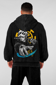 Polerón essential Acid Wash Trafalgar Law one – Black | Edición Especial