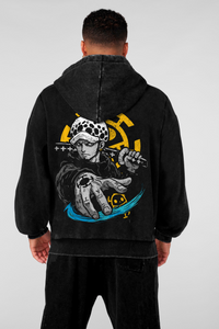 Polerón essential Acid Wash Trafalgar Law one – Black | Edición Especial