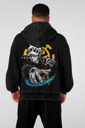 Polerón essential Acid Wash Trafalgar Law one – Black | Edición Especial