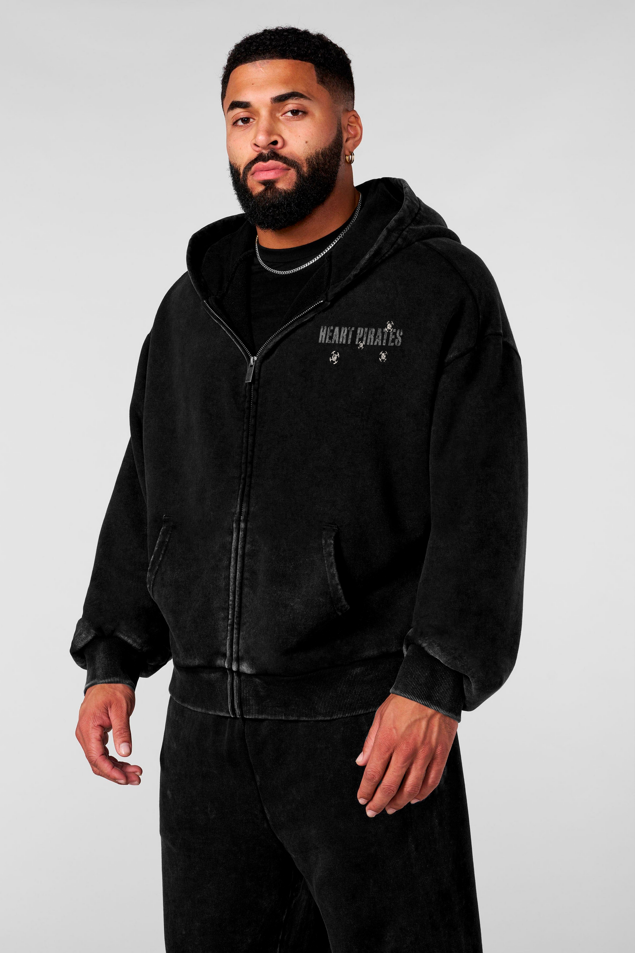 Polerón essential Acid Wash Trafalgar Law one – Black | Edición Especial