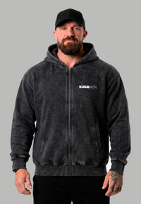 Poleron Zip Essential Acid Wash Black
