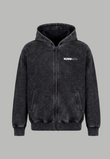 Poleron Zip Essential Acid Wash Black