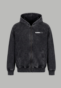 Poleron Zip Essential Acid Wash Black