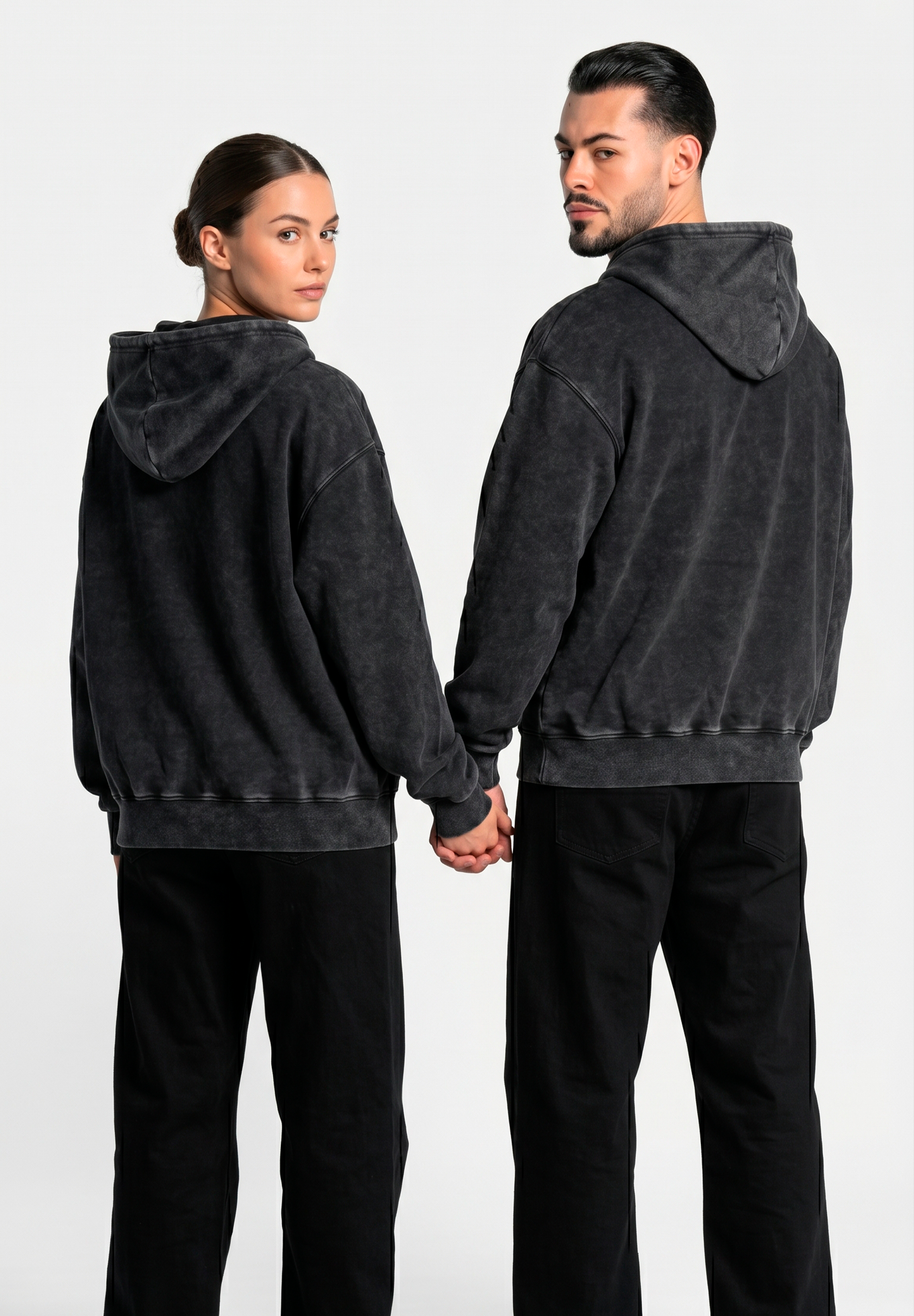 Poleron Zip Essential Acid Wash Black