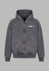 Poleron Zip Essential Acid Wash Gray