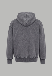 Poleron Zip Essential Acid Wash Gray