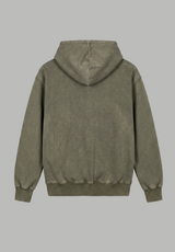 Poleron Zip Essential Acid Wash Green