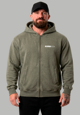 Poleron Zip Essential Acid Wash Green