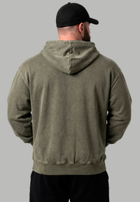 Poleron Zip Essential Acid Wash Green