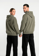 Poleron Zip Essential Acid Wash Green