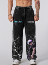 Jogger Oversize Acid Wash  Satoru Gojo Black /Jujutsu Kaisen