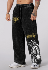 Jogger Oversize Acid Wash Mahoraga Black / Jujutsu Kaisen