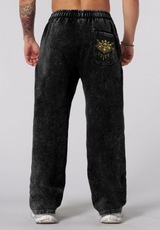 Jogger Oversize Acid Wash Mahoraga Black / Jujutsu Kaisen