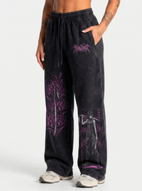 Jogger Oversize Acid Wash Maki Zenin Black | Jujutsu Kaisen