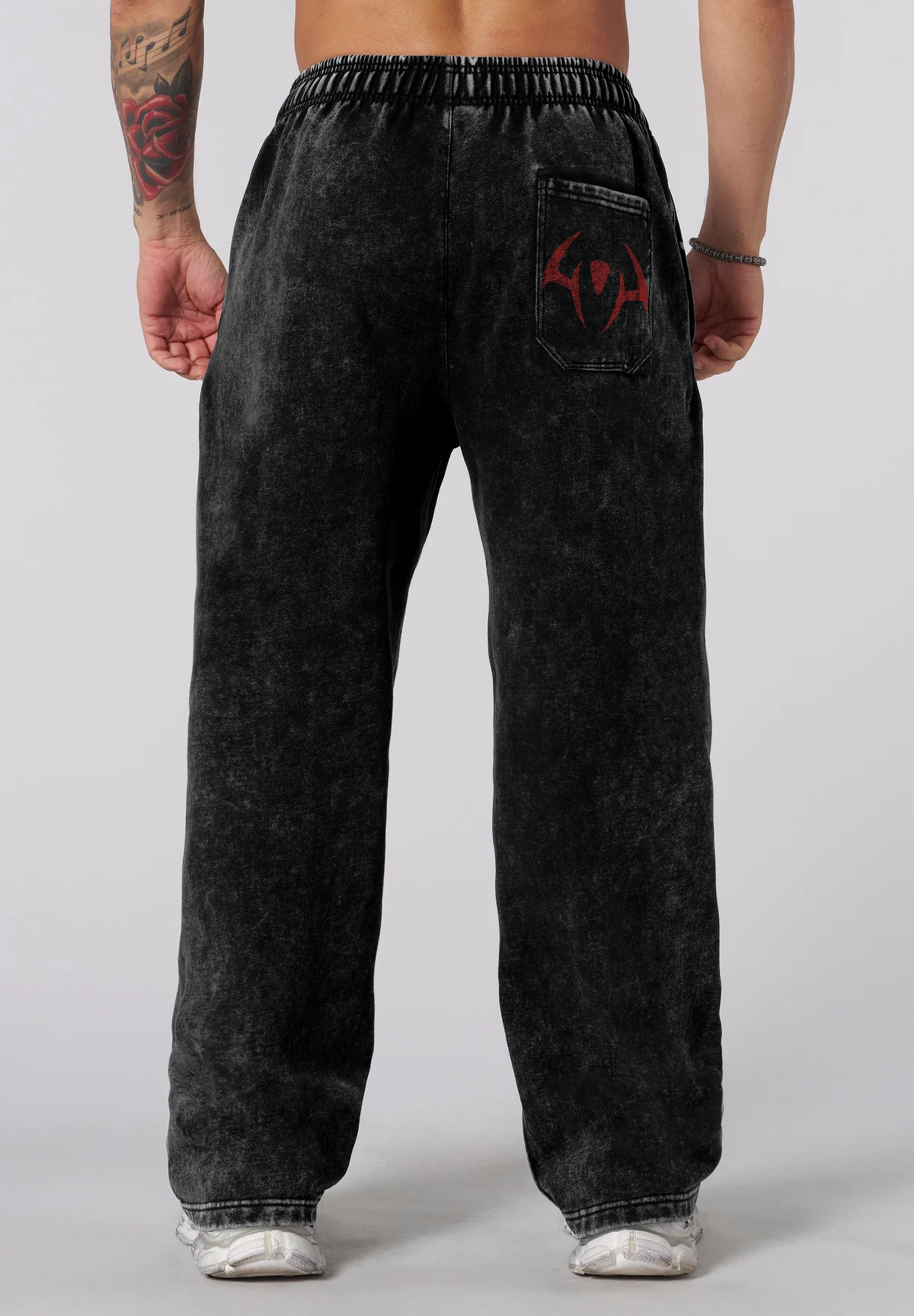 Jogger Oversize Acid Wash Sukuna Black / Jujutsu Kaisen