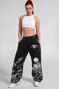 Jogger Oversize Acid Wash Luffy Black girls / Edicion especial