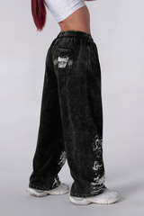Jogger Oversize Acid Wash Luffy Black girls / Edicion especial