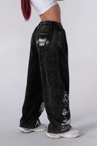 Jogger Oversize Acid Wash Luffy Black girls / Edicion especial