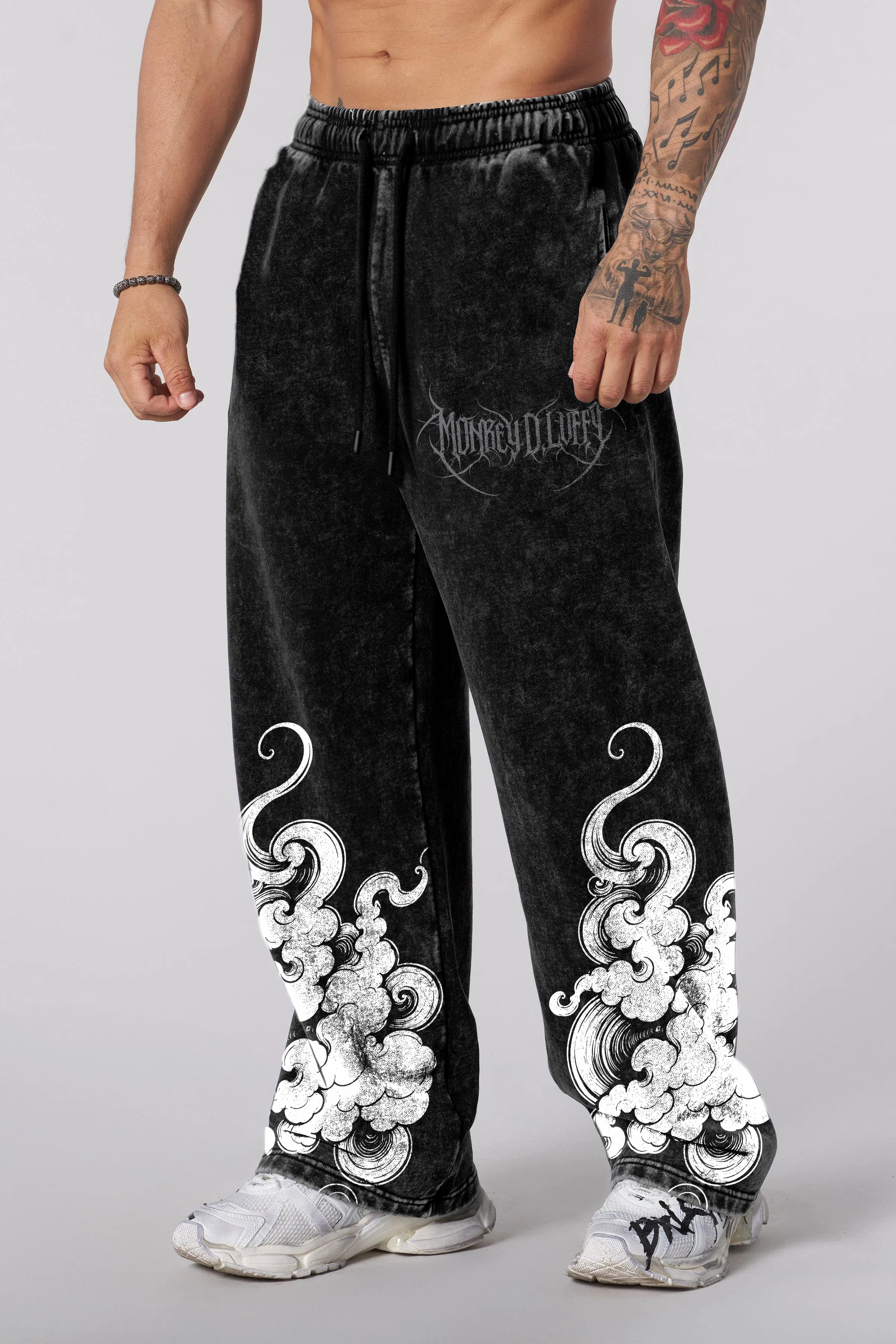 Jogger Oversize Acid Wash Luffy Black / Edicion especial
