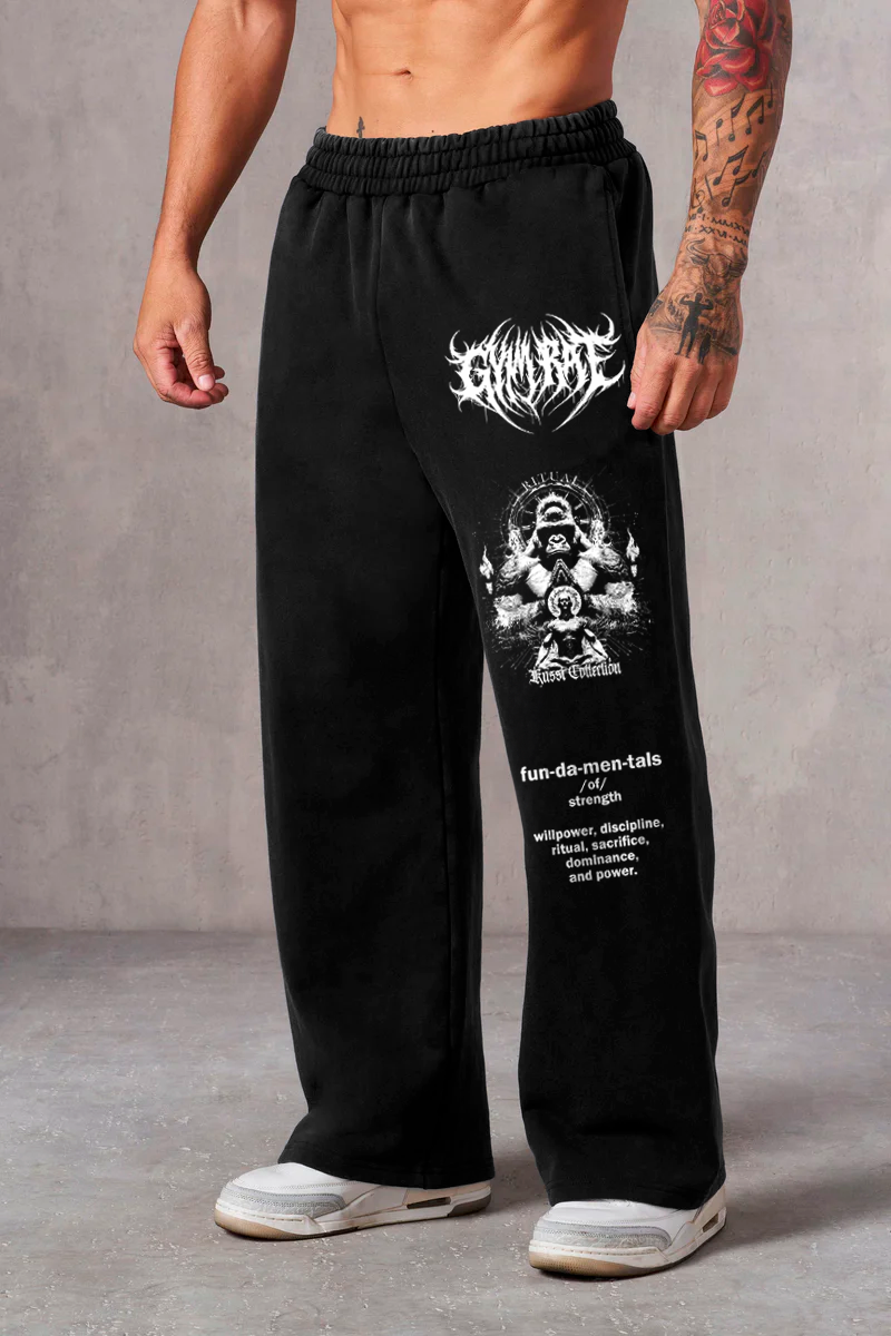 #3 Jogger acid wash premium ritual - black