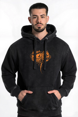 Polerón canguro acid wash black Ace – Edición especial