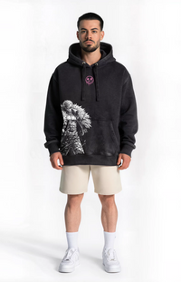 Polerón Acid Wash Negro Doflamingo – Edición Especial