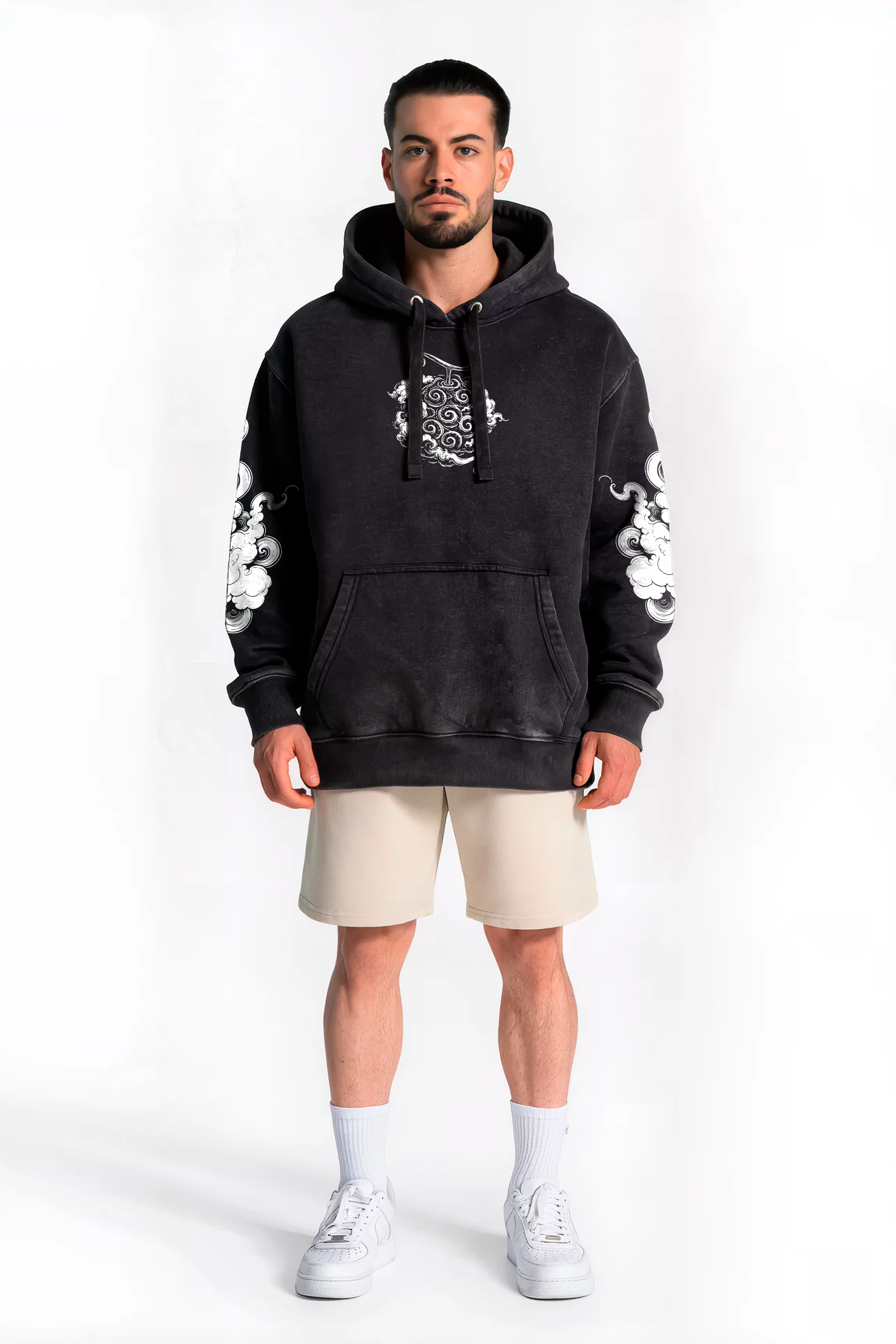 Polerón Acid Wash Negro Luffy Gear 5 – Edición Especial