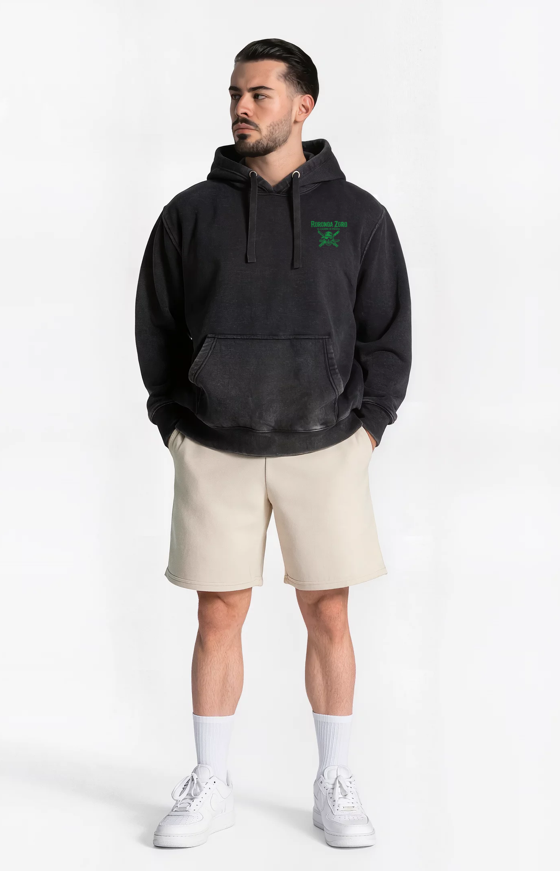 Polerón Acid Wash Black Zoro – Edición Especial