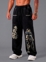 Pantalón Oversize Acid Wash Black Chun-Li | Street Fighter