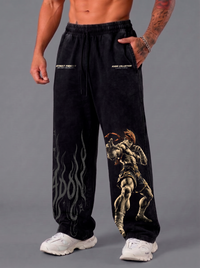 Pantalón Oversize Acid Wash Black Adon | Street Fighter