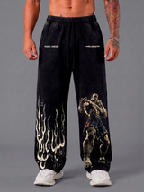 Pantalón Oversize Acid Wash Black Sagat | Street Fighter