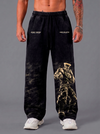 Pantalón Oversize Acid Wash Black Guile | Street Fighter