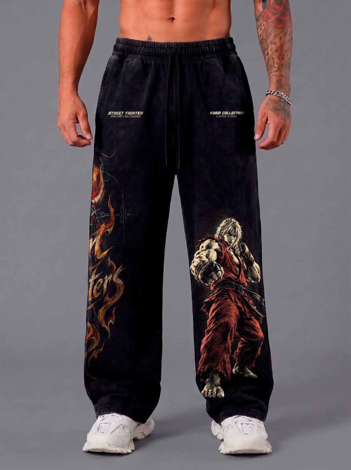 Pantalón Oversize Acid Wash Black Ken Masters | Street Fighter – KUSSI ...