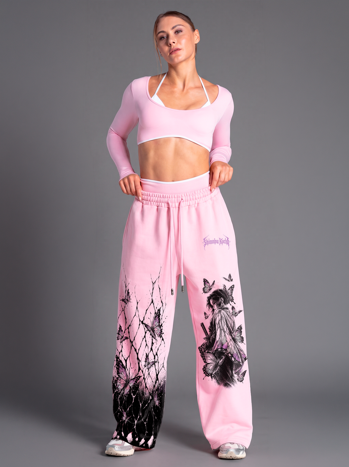 Pantalón Oversize Shinobu Kochō Pink | Demon Slayer