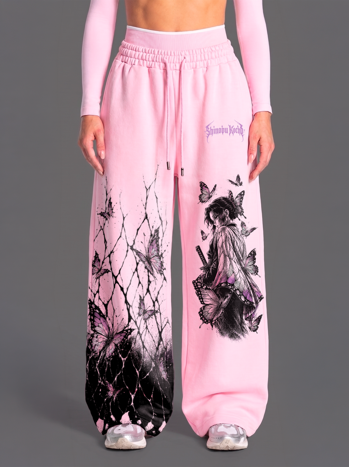 Pantalón Oversize Shinobu Kochō Pink | Demon Slayer