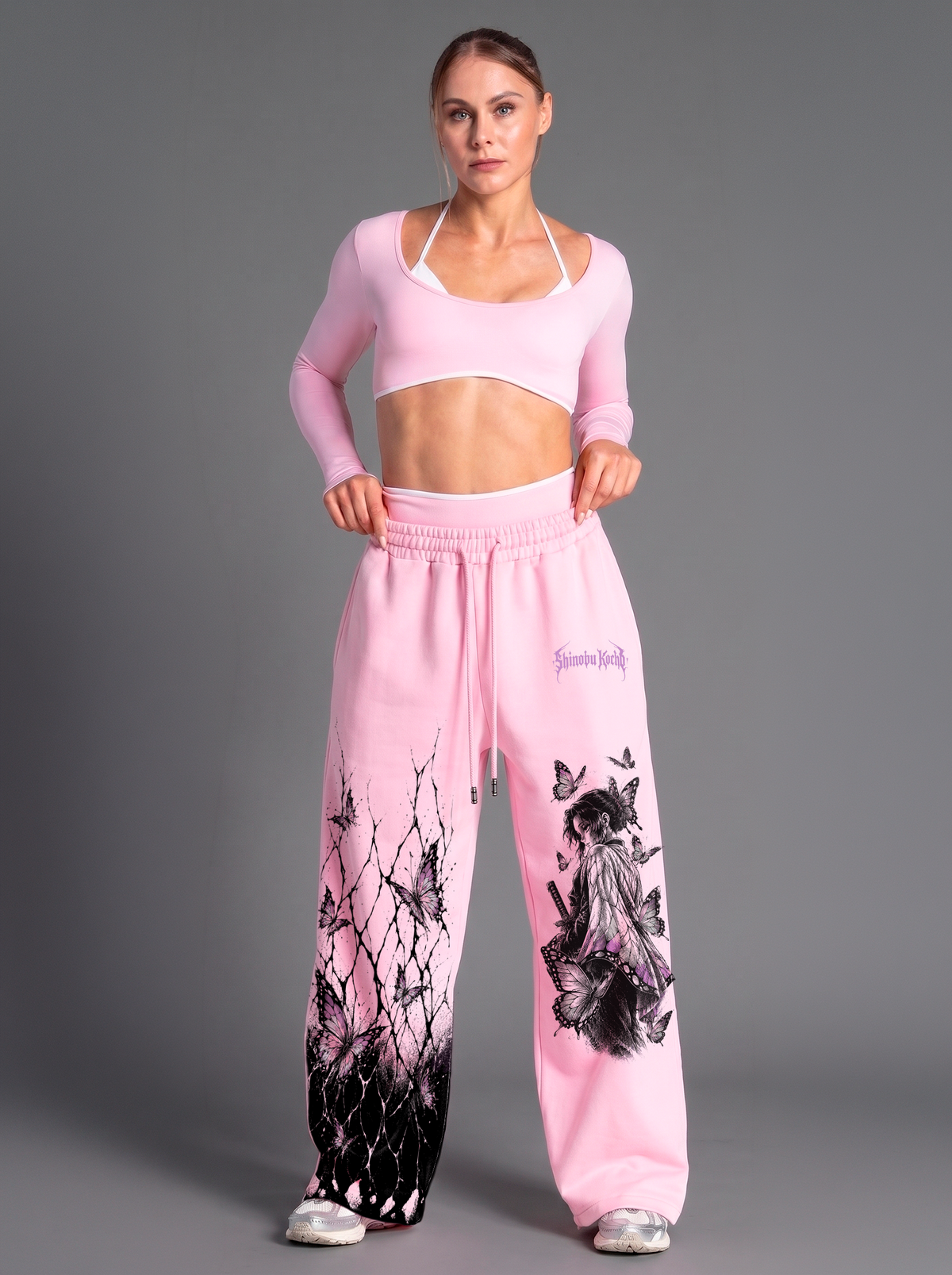 Pantalón Oversize Shinobu Kochō Pink | Demon Slayer