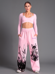 Pantalón Oversize Shinobu Kochō Pink | Demon Slayer