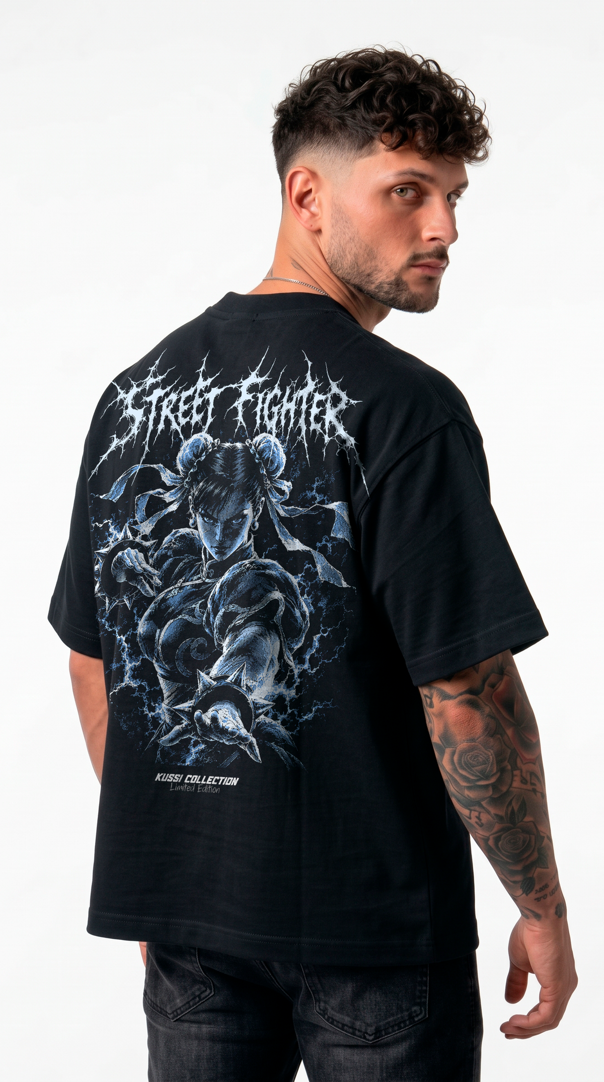 Polera Oversize Boxy Chun-Li Back | Street Fighter