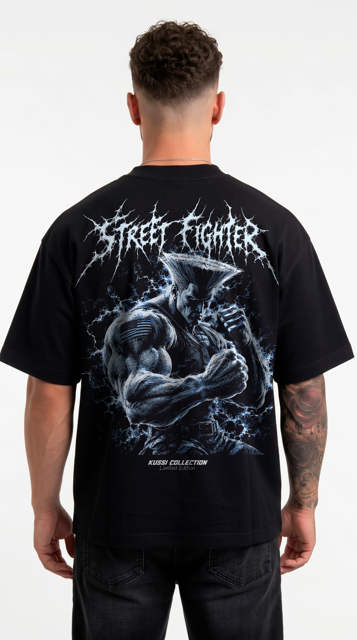 Polera Oversize Boxy Guile Back | Street Fighter