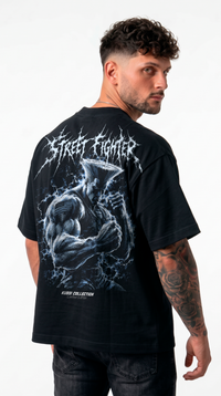 Polera Oversize Boxy Guile Back | Street Fighter