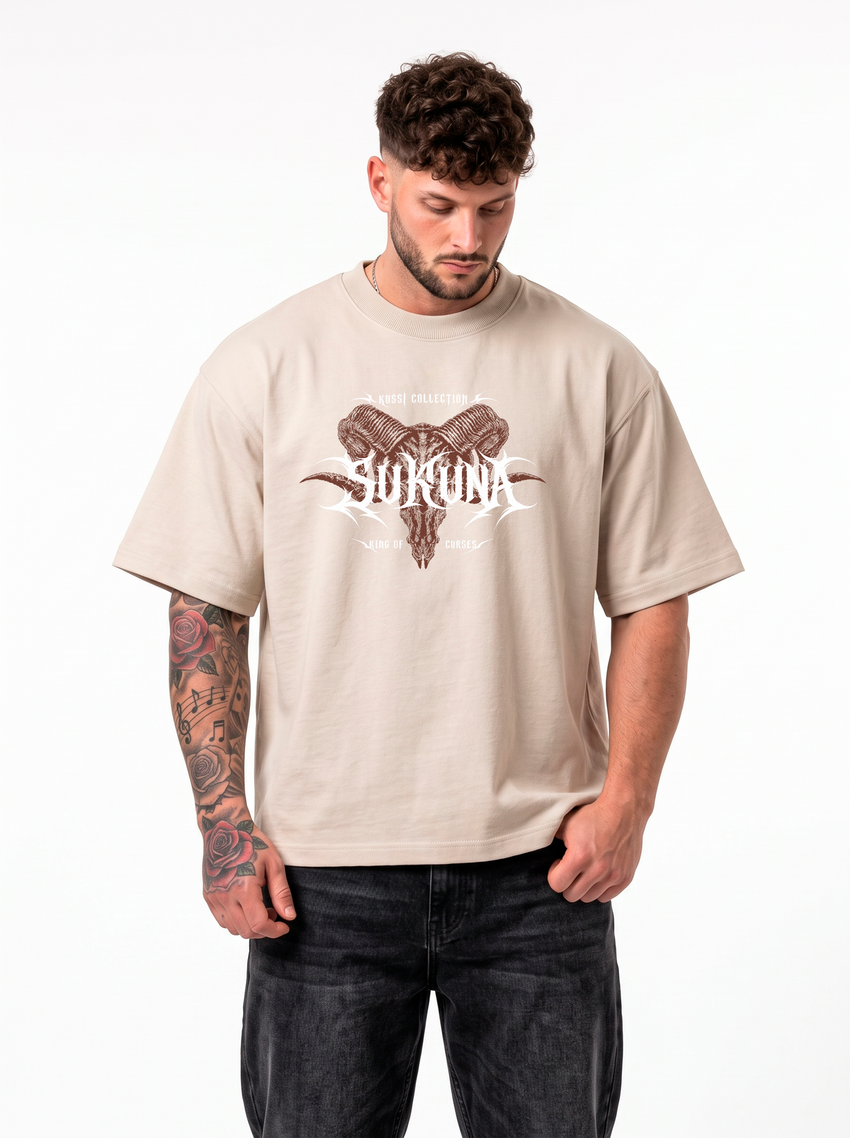 Polera Heavy weight Oversize Boxy Sukuna Sand | Jujutsu Kaisen