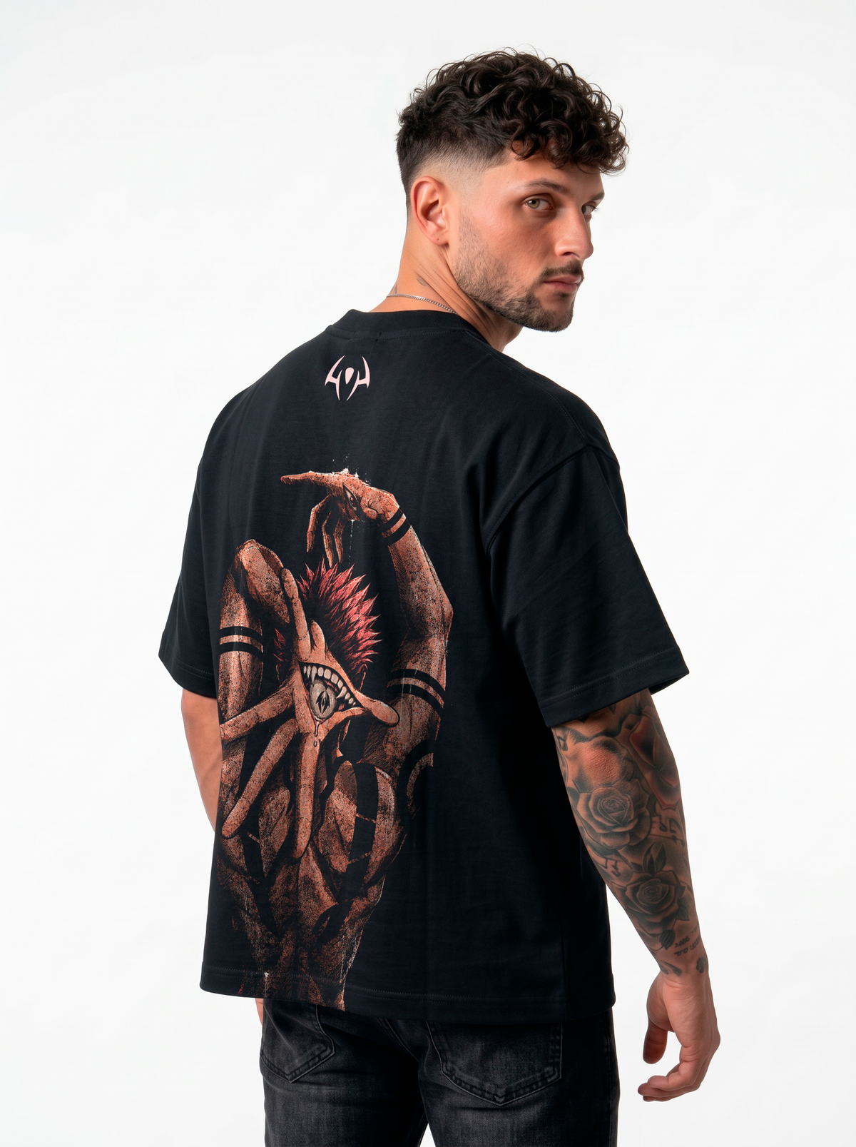 Polera Heavy weight Oversize Boxy Sukuna back | Jujutsu Kaisen