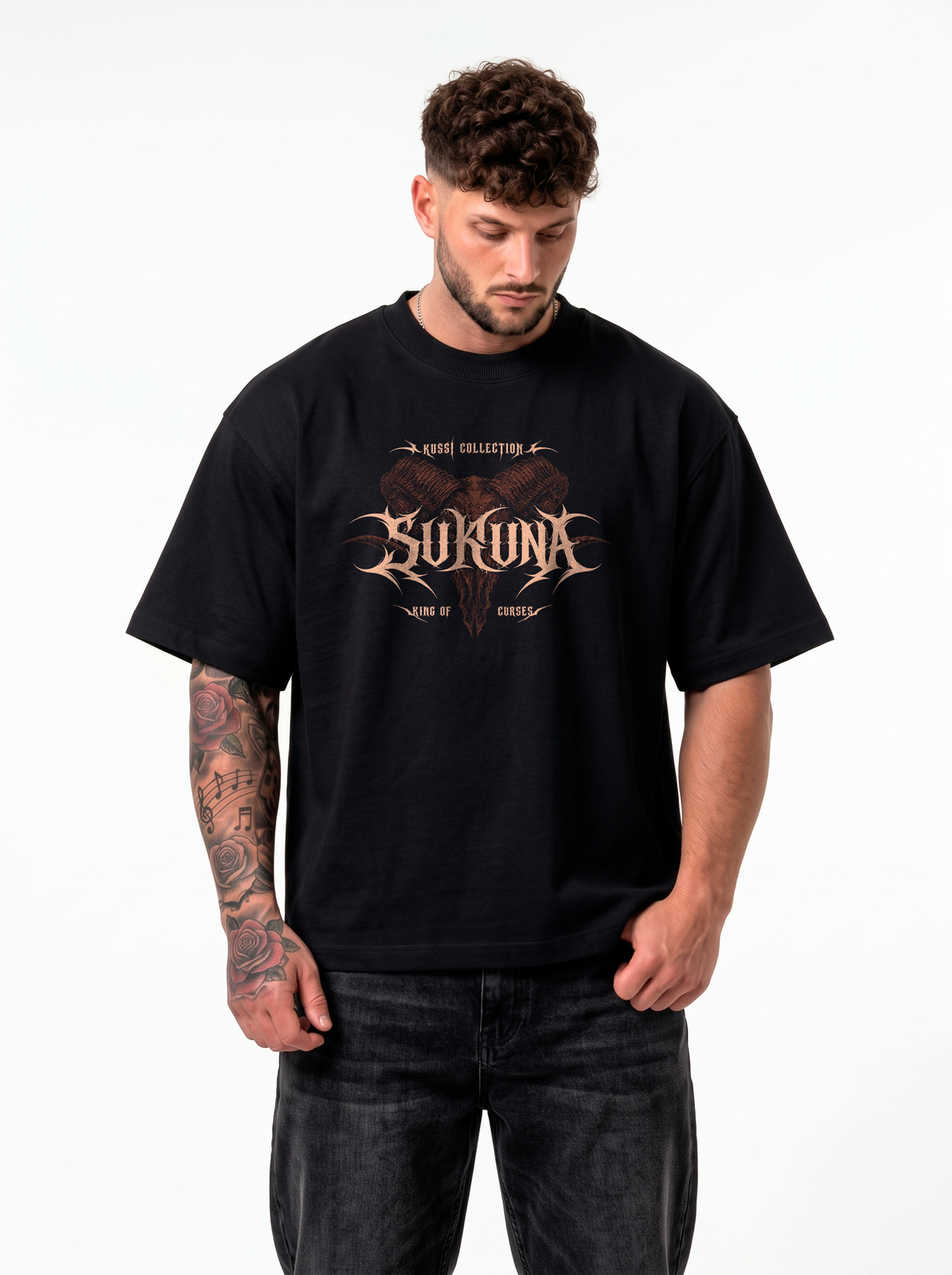 Polera Heavy weight Oversize Boxy Sukuna back | Jujutsu Kaisen